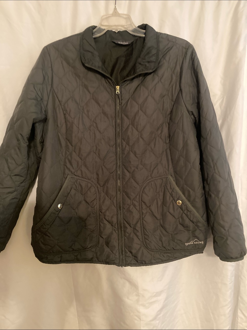 Eddie Bauer olive green Quilted Zip-Front Women's Puffer Jacket XL or 1X
